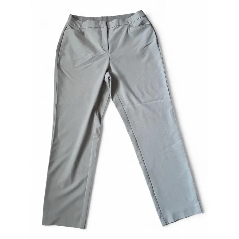 Straight Leg Pants Beige Stretch Trouser Chic Office Siren Work Wear Gorpcore 12
